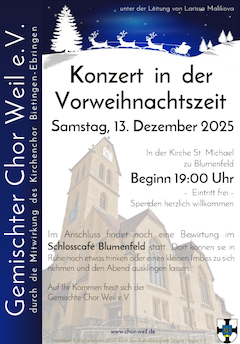 Konzert in der Vorweihnachtszeit 2025